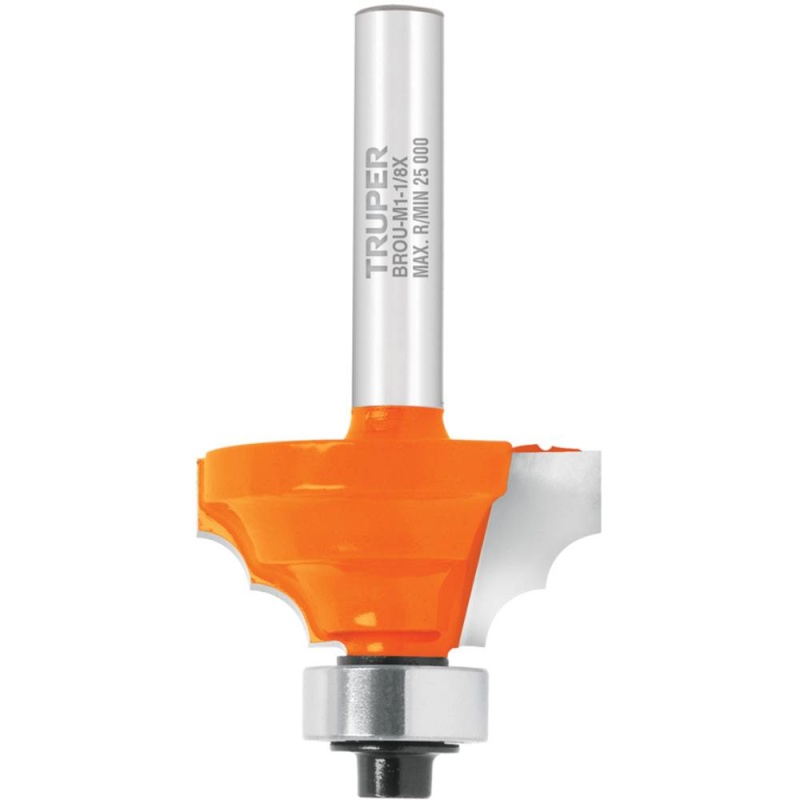 Fresa de Carburo Moldura Clásica 1-1/8" x 1/4" con Rodaje Truper 11486