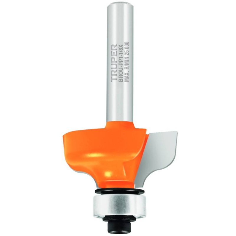 Fresa de Carburo Pecho Paloma 1-1/8" x 1/4" con Rodaje Truper 11479