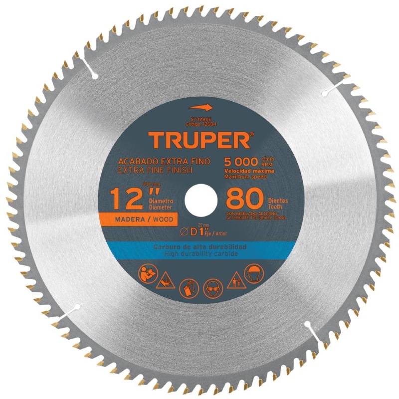 Disco Sierra 12" para Madera 80 D Truper 12684