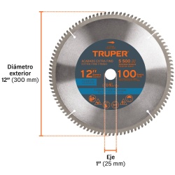 Disco Sierra 12" para Aluminio 100 D Truper 12686