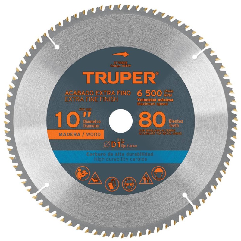 Disco Sierra 10" para Madera 80 D Truper 18309
