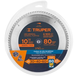 Disco Sierra 10" para Madera 80 D Truper 12683