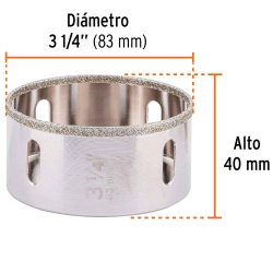 Sierra Copa con Diamante 3-1/4" Borde Continuo Truper 17137