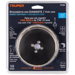 Sierra Copa con Diamante 4" Borde Continuo Truper 17139