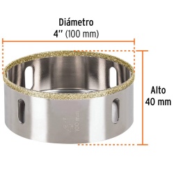 Sierra Copa con Diamante 4" Borde Continuo Truper 17139