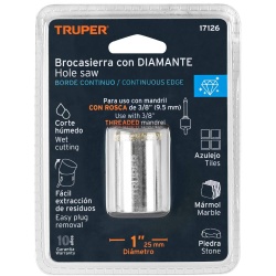 Sierra Copa con Diamante 1" Borde Continuo Truper 17126