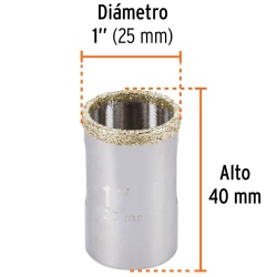 Sierra Copa con Diamante 1" Borde Continuo Truper 17126