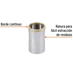 Sierra Copa con Diamante 1" Borde Continuo Truper 17126