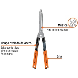 Tijera para Podar Classic 58 cm con Mangos Tubulares Truper 18398
