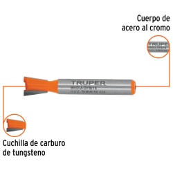 Fresa de Carburo Cola de Pato 5/16" x 1/4" Truper 102717