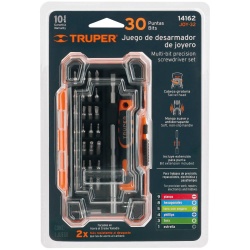 Desarmador de Joyero 1/4" con 30 Puntas Intercambiables Truper 14162