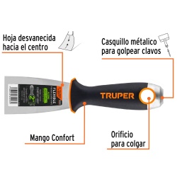 Espátula Flexible 2" con Mango&nbsp;Comfort Grip Truper 15850