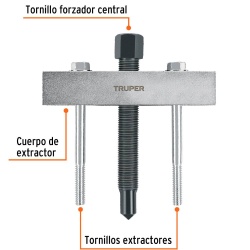 Extractor para Engranes y Orificios Roscados Truper 14502