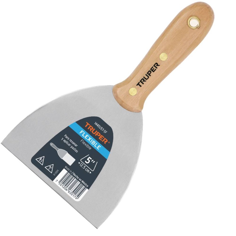 Espátula Flexible 5" con Mango de Madera Truper 14451