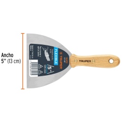 Espátula Flexible 5" con Mango de Madera Truper 14451