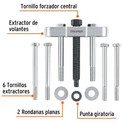 Juego de Extractores de Volantes 76 mm 11 Piezas Truper 14508
