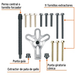 Juego de Extractor Pata de Gallo 15 Piezas Truper 14511