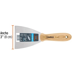 Espátula Flexible 3" con Mango de Madera Truper 14449