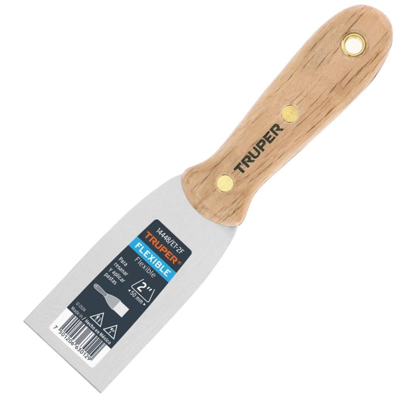 Espátula Flexible 2" con Mango de Madera Truper 14448