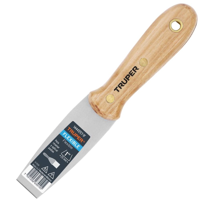 Espátula Flexible 1" con Mango de Madera Truper 14447