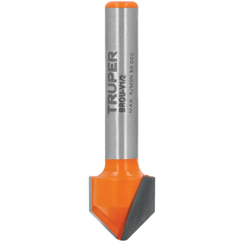 Fresa de Carburo 1/2"x 1/4" Corte en V Truper 11466