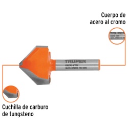 Fresa de Carburo 7/8"x 1/4" Corte en V Truper 11467