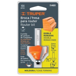 Fresa Doble Romana 1-3/8"x 1/4" con Rodaje Truper 11481