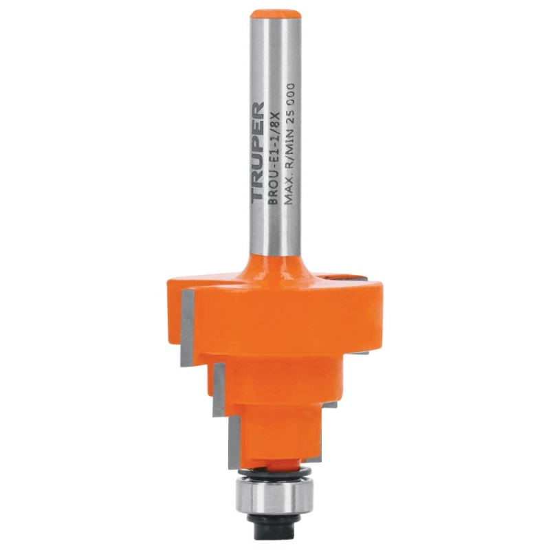 Fresa de Carburo Escalonada 1-1/8" x 1/4" con Rodaje Truper 10673