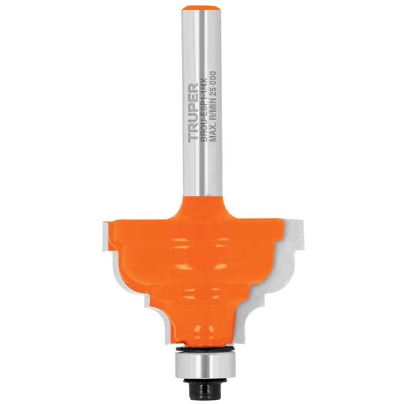 Fresa de Carburo Española 1-1/4" x 1/4" con Rodaje Truper 10676