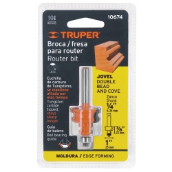 Fresa de Carburo Jovel 1" x 1/4" con Rodaje Truper 10674