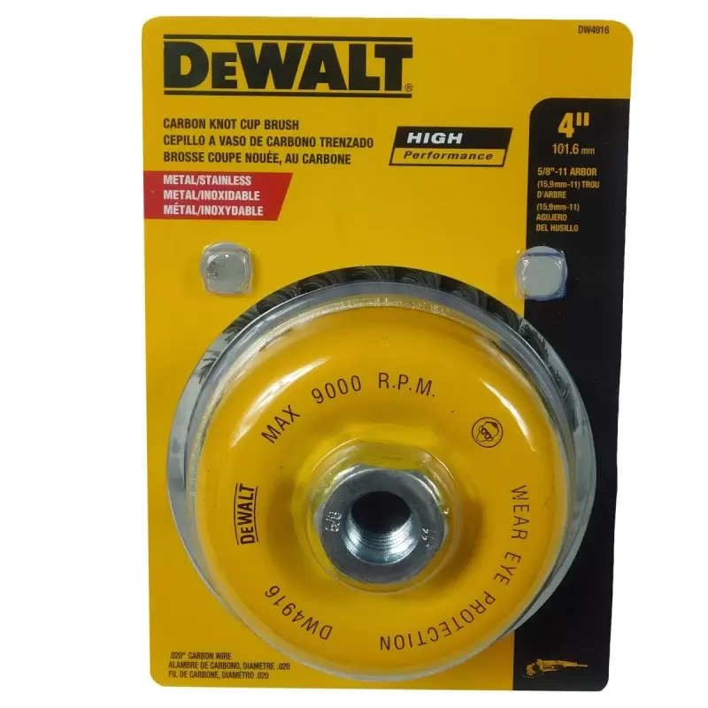 DeWalt DW4916 High Performance Carbon Knot Steel Cup Brush (4
