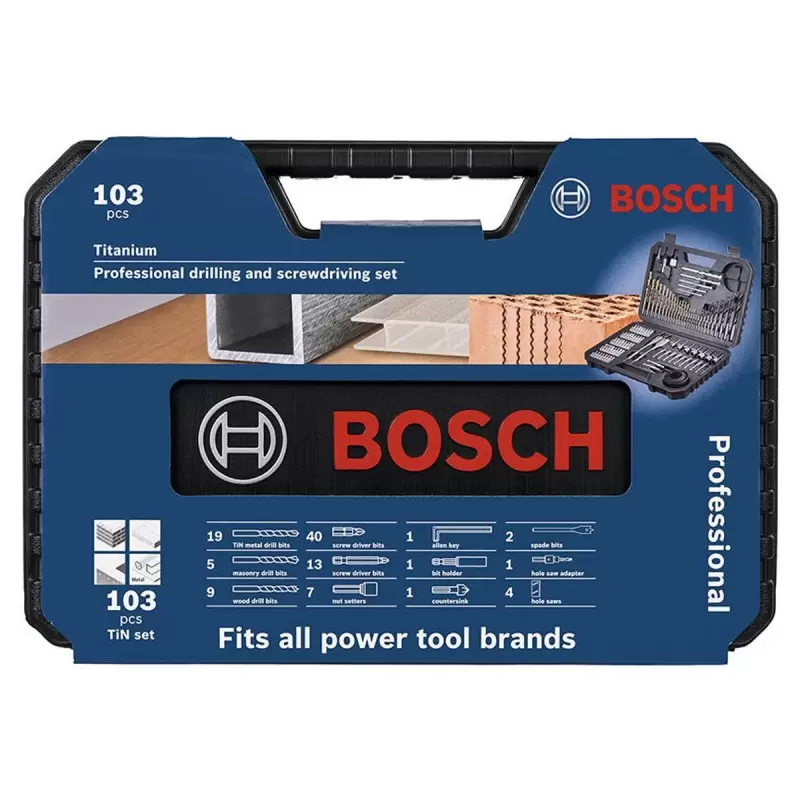 Set Para Taladrar Bosch 103 Piezas