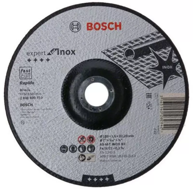 Disco Abrasivo Corte Expert for INOX 180X1.6 (Deprimido)