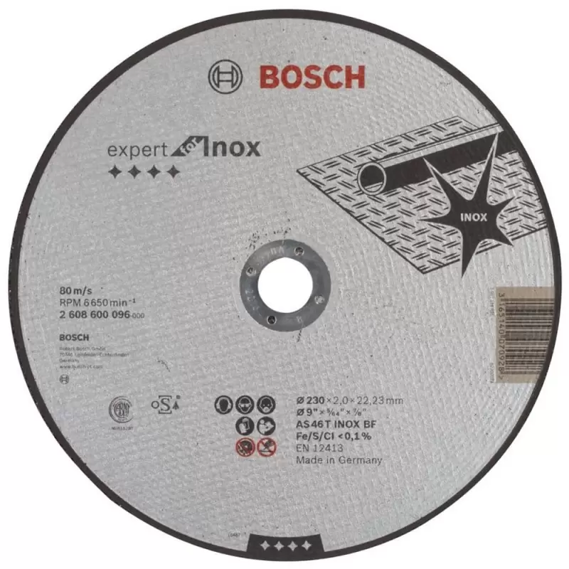 Disco Abrasivo Corte Expert for INOX 230X2.0 (Recto)