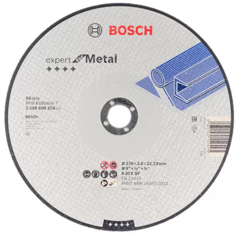 Disco Abrasivo Corte Expert for Metal 230X3.0 (Recto)