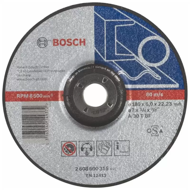 Disco Abrasivo Desbaste Expert for Metal 180X6.0 (Deprimido)
