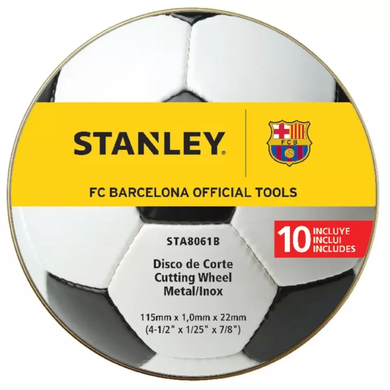 Disco de Corte para Metal 4-1/2" x 1 mm Lata Barcelona x 10 Und Stanley STA8061B
