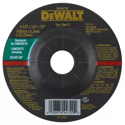Disco de Desbaste 4 -1/2" (115 mm) Para Concreto Dewalt DW44720