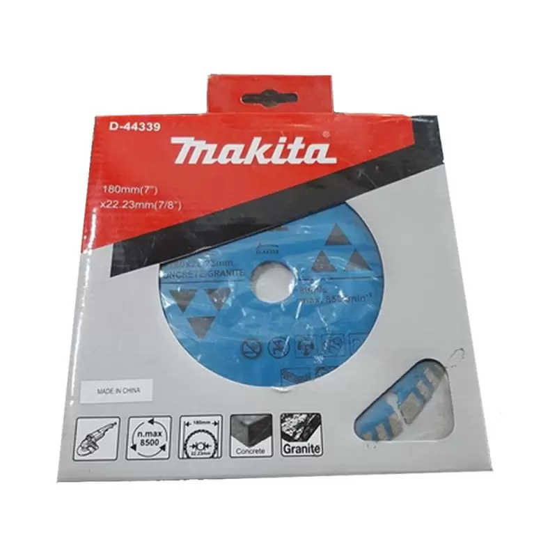 Disco Diamantado Segmentado Turbo Concreto/Granito 7" x 22 x 2.6mm. Makita D-44339