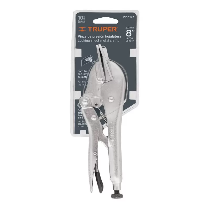 Alicate de Presión Hojalatera 8" Truper 17425