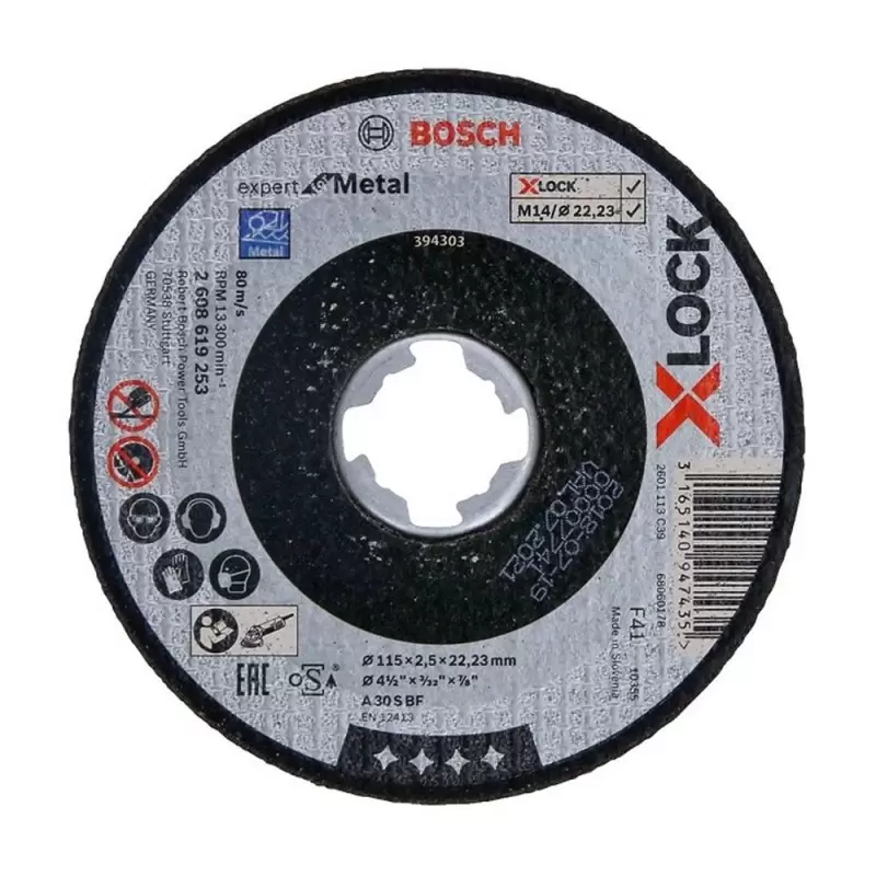 Disco de Corte Expert for Metal X-LOCK 115mm x2.5x22.23mm Centro Plano