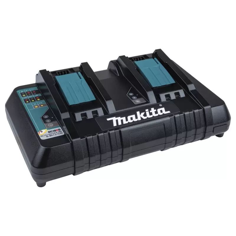 Cargador Dual Óptimo Rápido para Baterías de Ion de Litio 18V LXT Makita DC18RD