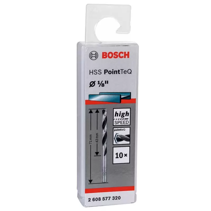 Broca Metal HSS PointTeQ CjaX10 1/8" Bosch
