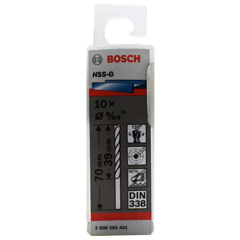 Broca Metal HSS-G X10U 3.6mm 9/64" Bosch