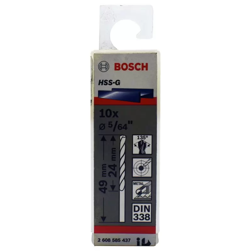 Broca Metal HSS-G X10U 2.0mm 5/64" Bosch