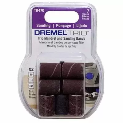 Trio Kit de banda de lijas 60/120/240GR Dremel T407