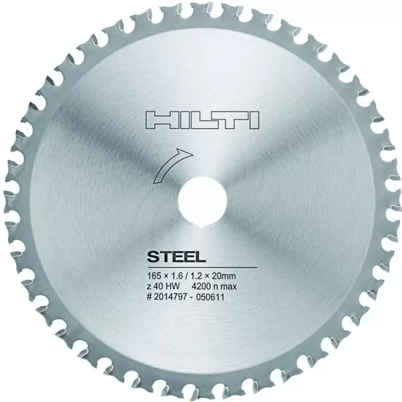 Disco de sierra para metal (6-1/2 x20 mm x1.45mm) 40 DIENTES Hilti