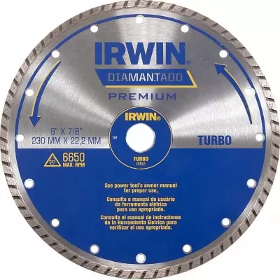 Disco diamantado 230mm 9" - Turbo IW8952 IRWIN