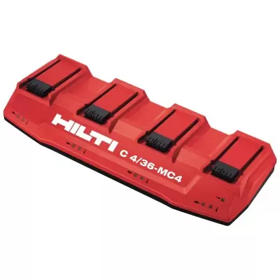 Multicargador 4 Puertos para Baterías de Ion de Litio 12V / 14V / 22V / 36V Hilti C4/36-MC4