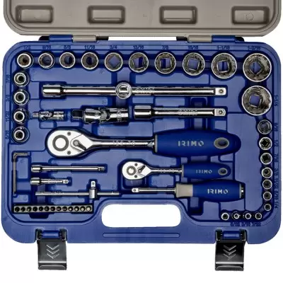 Juego de Herramientas 1/4" y 1/2" 53 Piezas Irimo 129A-53-4